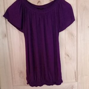 Dark Purple Off-Shoulder Top